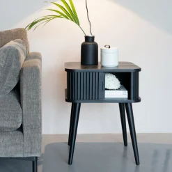 Zuiver Nachtkastjes|Nachtkastjes|Bijzettafel/Nachtkastje Barbier Hout, 45 x 45cm