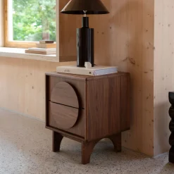 Zuiver Nachtkastjes|Nachtkastjes|Bijzettafel/Nachtkastje Groove Hout, Met 2 laden