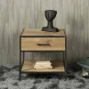 Tower Living Nachtkastjes|Nachtkastjes|Bijzettafel/Nachtkastje Luna Eiken, 60 x 60cm