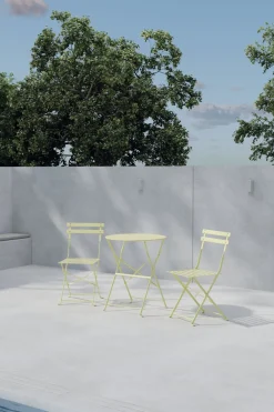 Nohr Eettafels Voor In Je Tuin|Bistroset Franki Lichtgeel