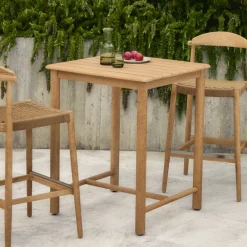 Kave Home Eettafels Voor In Je Tuin|Bistrotafels|Bistrotafel Sori Acaciahout, 78 x 78cm Beige