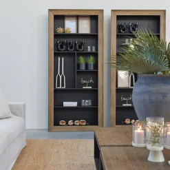 Rivièra Maison Boekenkasten|Boekenkast Eivissa Eikenhout, kleur Zwart