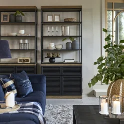 Rivièra Maison Boekenkasten|Boekenkast Stanford Eiken- en populierenhout, 226 x 100cm