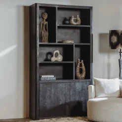 Tower Living Boekenkasten|Boekenkast Tenna Mangohout, 220 x 120cm