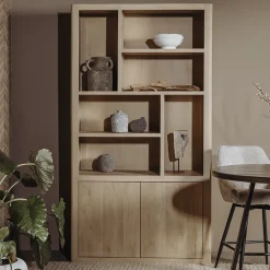 Tower Living Boekenkasten|Boekenkast Tenna Mangohout, 220 x 120cm