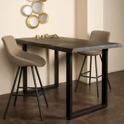 Tower Living Bartafels|Boomstam Bartafel Ultimo Acaciahout, kleur Zwart