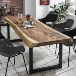 Artistiq Living Rechte Eettafel|Boomstam Eettafel Elishia Suarhout, kleur Naturel