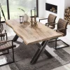 Artistiq Living Rechte Eettafel|Boomstam Eettafel Jheri Mangohout
