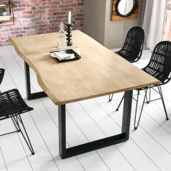 Artistiq Living Rechte Eettafel|Boomstam Eettafel Tinata Acaciahout, kleur Naturel