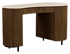 Brix Bureaus|Sidetables|Bureau / Sidetable Dexter Bottecino Marmer en Mangohout, 136cm