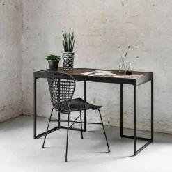 DTP Home Bureaus|Bureau Criss Cross Hout en staal, 125 x 50cm Naturel