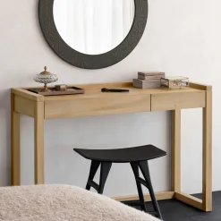 Ethnicraft Bureaus|Bureau Frame Geolied Eikenhout, 120 x 43cm, kleur Naturel