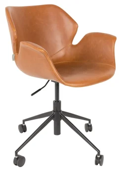 Zuiver Bureaustoelen|Bureaustoel Nikki PU leer