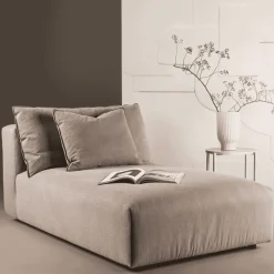 Nohr Fauteuil Stof / Textiel|Daybed Booth Linnen, kleur Bruin