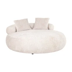 Richmond Interiors Fauteuil Stof / Textiel|Daybed Tivola Chenille, kleur Crème