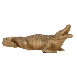 Richmond Interiors Overige Decoratie|Decoratie Crocodile 62cm, kleur Goud