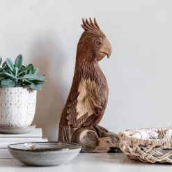 MUST Living Overige Decoratie|Decoratie Rio Papegaai, Teakhout Naturel