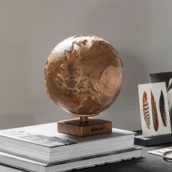 MUST Living Overige Decoratie|Decoratie Wereldbol Teakhout
