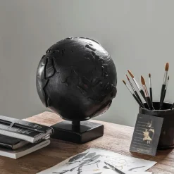 MUST Living Overige Decoratie|Decoratie Wereldbol Teakhout