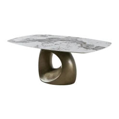 Tower Living Ovale Eettafel|Deens Ovale Eettafel Castello Keramiek in marmerlook