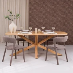 Tower Living Ovale Eettafel|Deens Ovale Eettafel Crotone Acaciahout