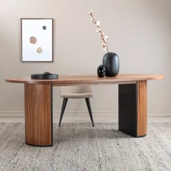 Nohr Ovale Eettafel|Deens Ovale Eettafel Fionna MDF, 200 x 90cm