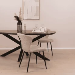 Livingfurn Ovale Eettafel|Deens Ovale Eettafel Jesper Mangohout, kleur donkerbruin