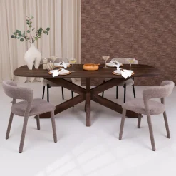 Sohome Ovale Eettafel|Deens Ovale Eettafel Lowen Mangohout