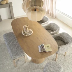 Eleonora Ovale Eettafel|Deens Ovale Eettafel Lune Mangohout, kleur Naturel