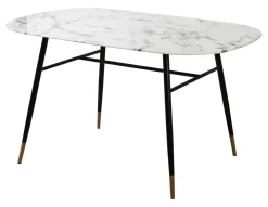 Artistiq Living Marmeren Eettafel|Ovale Eettafel|Deens Ovale Eettafel Steffani Marmerlook