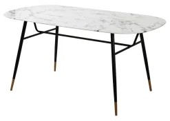 Artistiq Living Marmeren Eettafel|Ovale Eettafel|Deens Ovale Eettafel Steffani Marmerlook