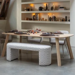 WOOOD Ovale Eettafel|Deens Ovale Eettafel Tablo Eikenhout, Met Haarlem 4-standen poot