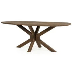 Eleonora Ovale Eettafel|Deens Ovale Eettafel Tycho Mangohout, kleur Bruin Lichtbruin