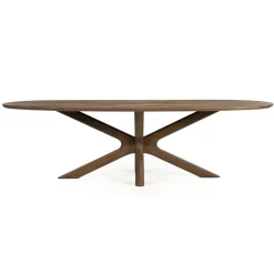 Eleonora Ovale Eettafel|Deens Ovale Eettafel Tycho Mangohout, kleur Bruin Lichtbruin