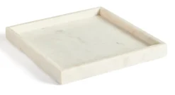 Kave Home Keukengerei|Dienblad Serela Marmer, kleur Wit Donkergroen