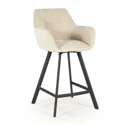 By-Boo Barkruk Met Rugleuning|Draaibare Barkruk Bliss (zithoogte 69cm)