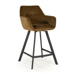 By-Boo Barkruk Met Rugleuning|Draaibare Barkruk Bliss (zithoogte 69cm)