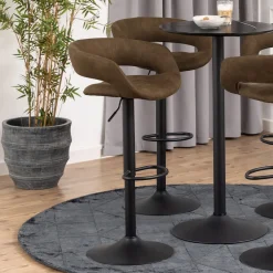 Bendt Barkruk Met Rugleuning|Barkruk Verstelbaar|Draaibare Barkruk Pia (zithoogte 59-80cm)