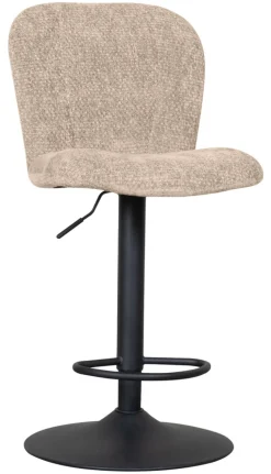 LABEL51 Barkruk Met Rugleuning|Barkruk Verstelbaar|Draaibare Barkruk Vino Elite stof (zithoogte 64-84cm)