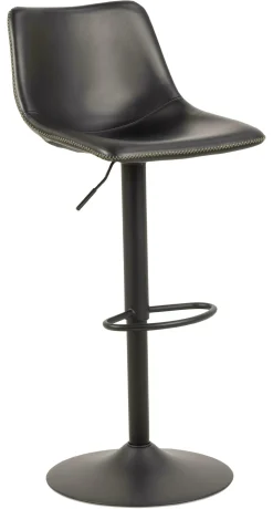 Bendt Barkruk Met Rugleuning|Barkruk Verstelbaar|Draaibare Barkruk Xanthe PU (zithoogte 61-83cm)