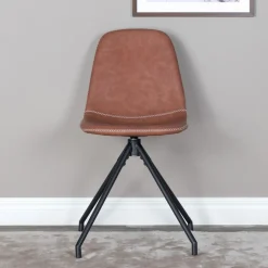 Nohr Eetkamerstoelen Met Leer Of Kunstleer|Draaibare Eetkamerstoelen|Draaibare Eetkamerstoel Austina Lederlook