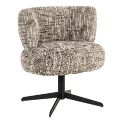 Richmond Interiors Draaibare Eetkamerstoelen|Eetkamerstoelen Zonder Armleuning|Draaibare Eetkamerstoel Alexis kleur Bruin