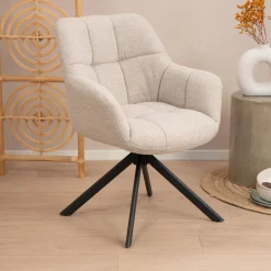 Sohome Sohome Giftcard|Beige Eetkamerstoelen|Draaibare Eetkamerstoel Almar Bouclé