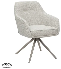 LABEL51 Eetkamerstoelen Bouclé / Teddy|Draaibare Eetkamerstoelen|Draaibare Eetkamerstoel Akira Bouclé