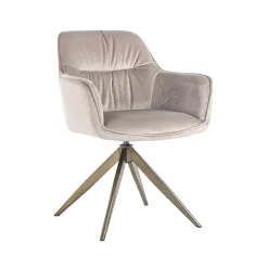 Richmond Interiors Eetkamerstoelen Velvet / Fluweel|Beige Eetkamerstoelen|Draaibare Eetkamerstoel Aline Velvet, kleur Khaki