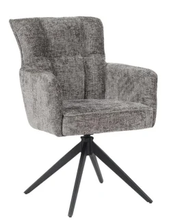 Tower Living Beige Eetkamerstoelen|Draaibare Eetkamerstoelen|Draaibare Eetkamerstoel Bardi Geweven stof