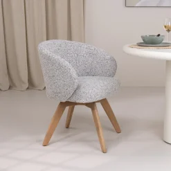 Tower Living Eetkamerstoelen Bouclé / Teddy|Draaibare Eetkamerstoelen|Draaibare Eetkamerstoel Brescia Bouclé