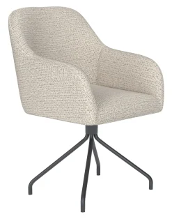 ZILT Draaibare Eetkamerstoelen|Eetkamerstoelen Met Armleuning|Draaibare Eetkamerstoel Branda Geweven stof