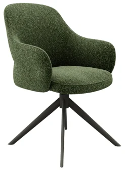 LABEL51 Eetkamerstoelen Bouclé / Teddy|Draaibare Eetkamerstoelen|Draaibare Eetkamerstoel Bern Bouclé