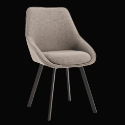 Tower Living Draaibare Eetkamerstoelen|Eetkamerstoelen Zonder Armleuning|Draaibare Eetkamerstoel Borgo Geweven stof